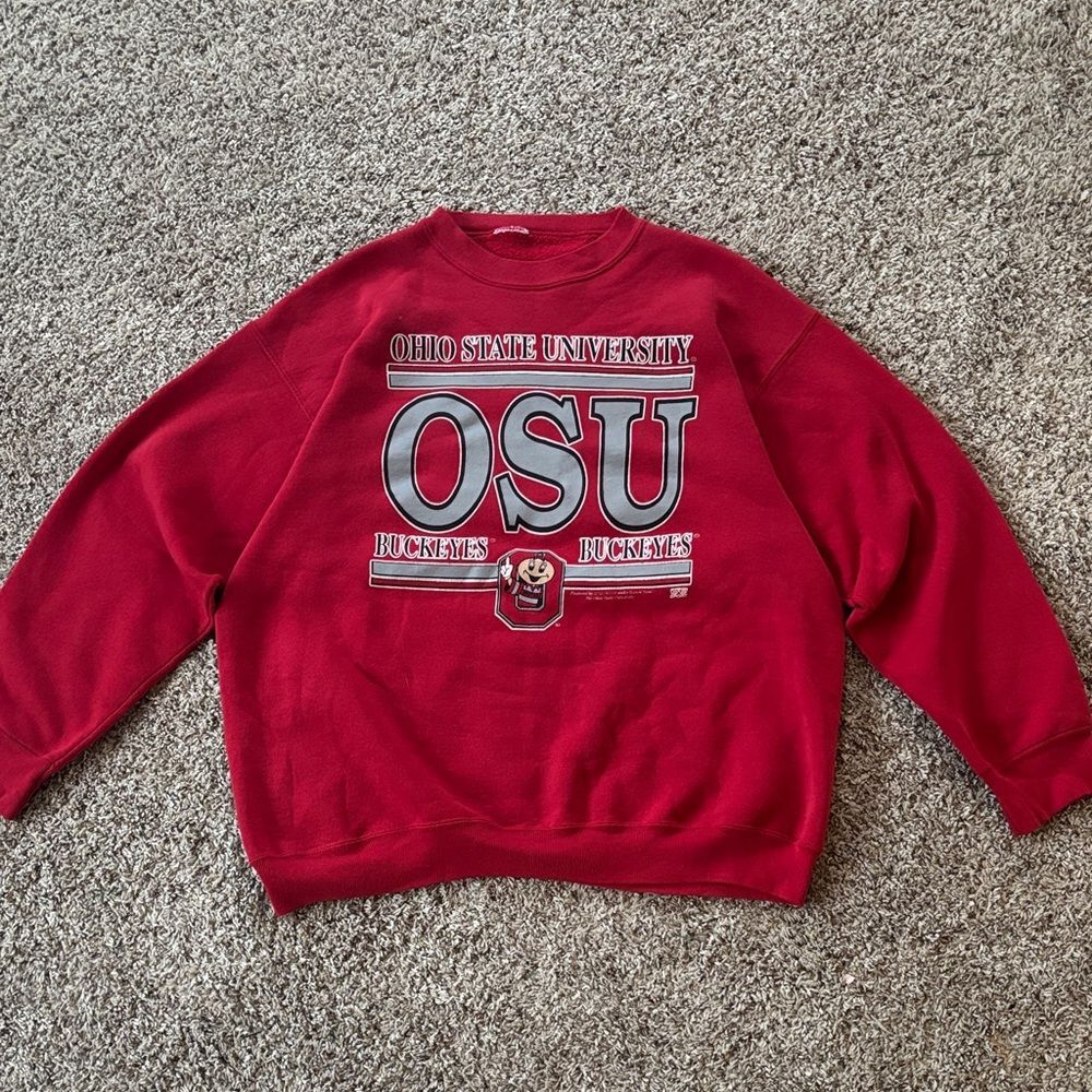90s vintage OSU Men’s Large Single Stitch heavy Cotton Graphic Crewneck